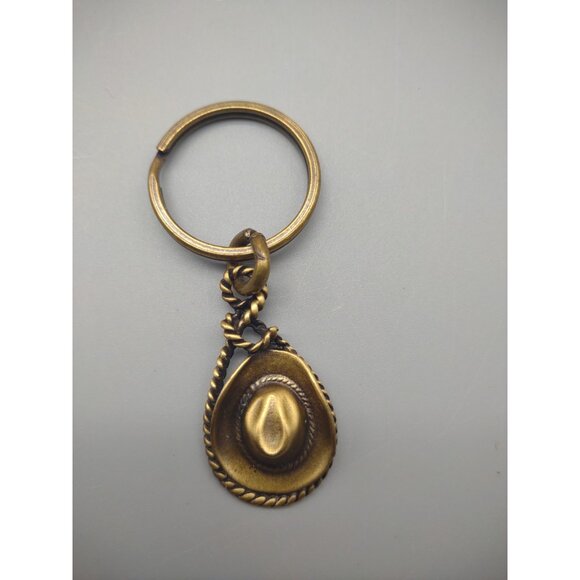 Vintage Lot of 3 Metal Western Cowboy Hat Lasso Boot Stirrup Spur Keychains - Picture 6 of 13